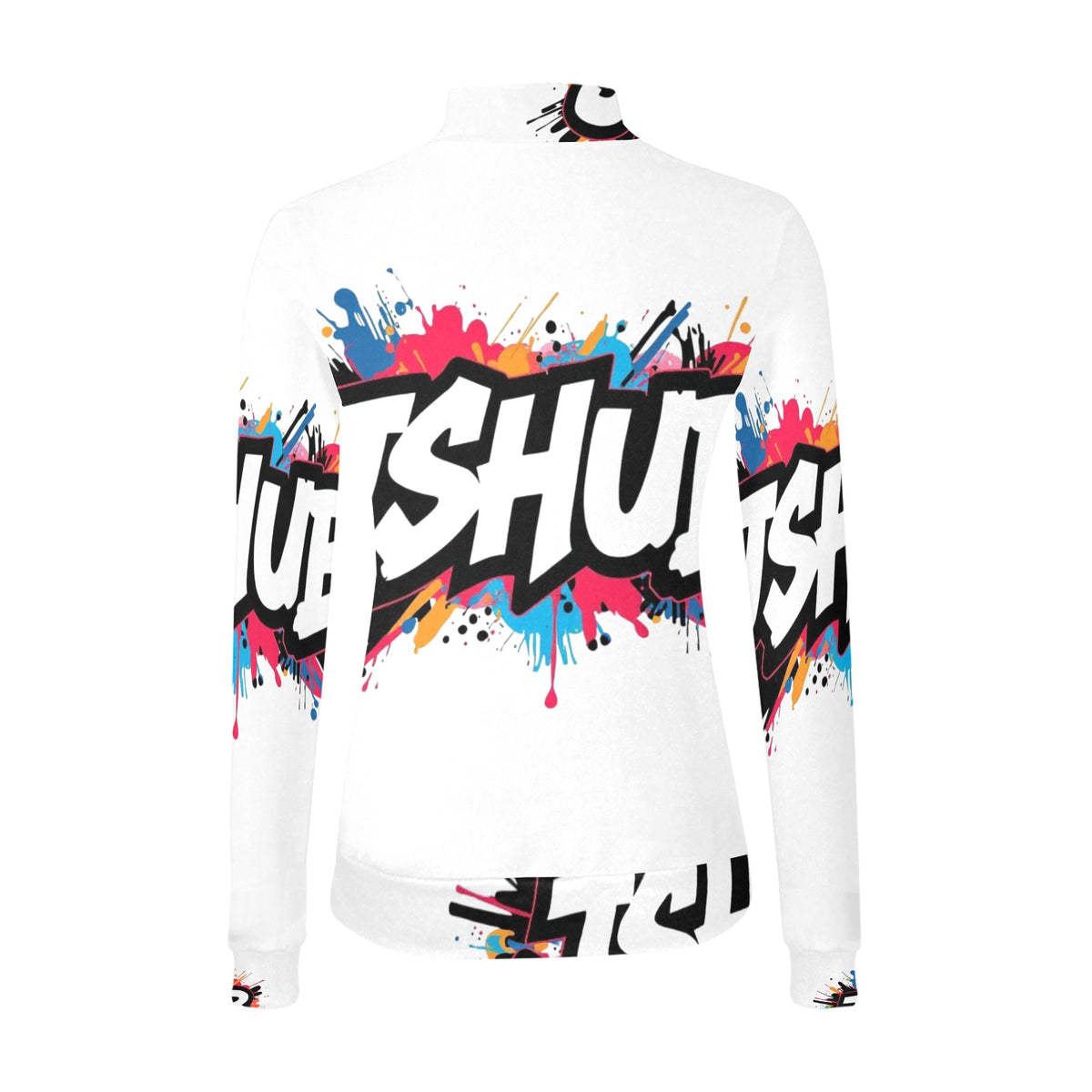 Maglione a collo alto da donna H43 con stampa all-over elegante e confortevole