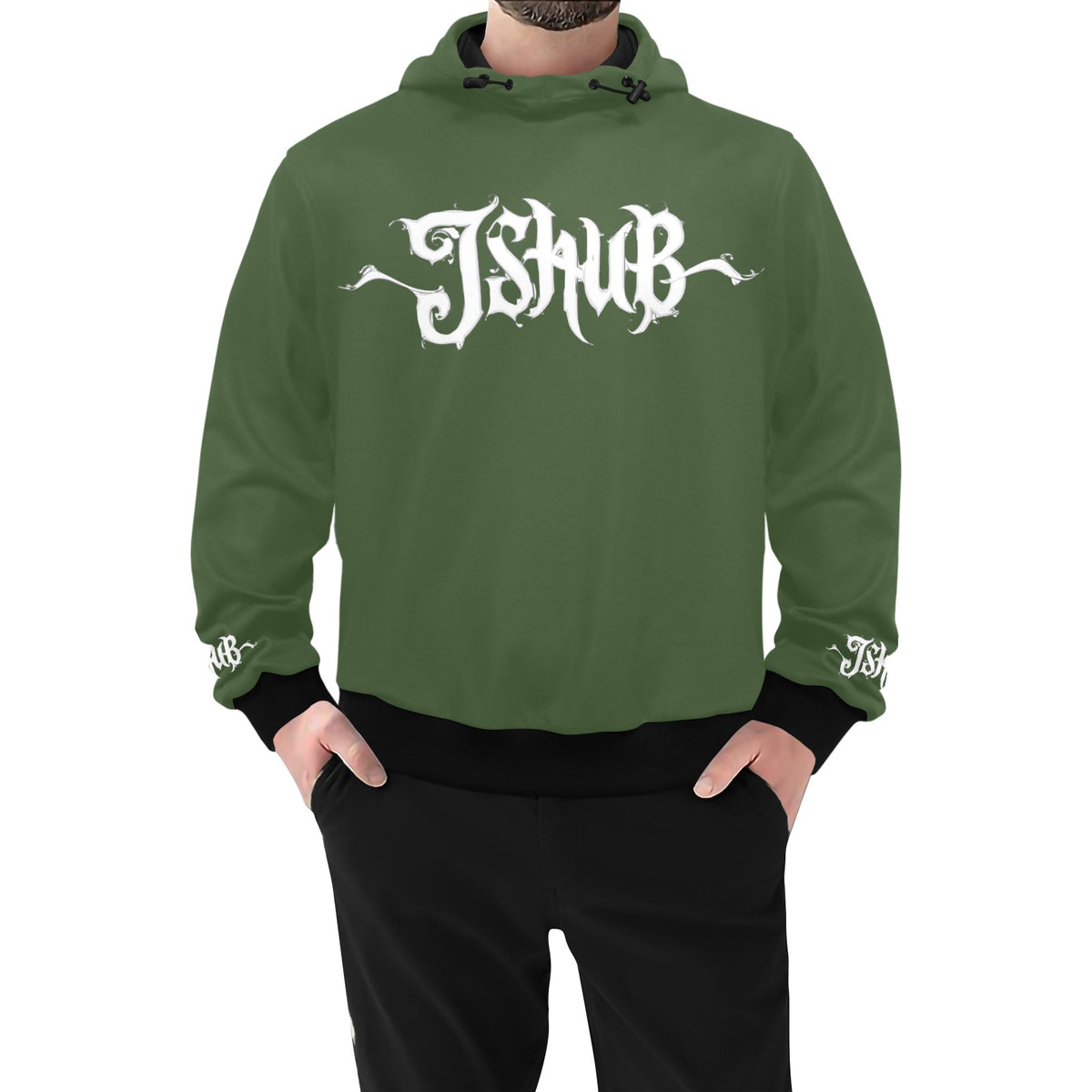 Felpa Uomo JSHUB Signature Monocolore Logo Calligrafato