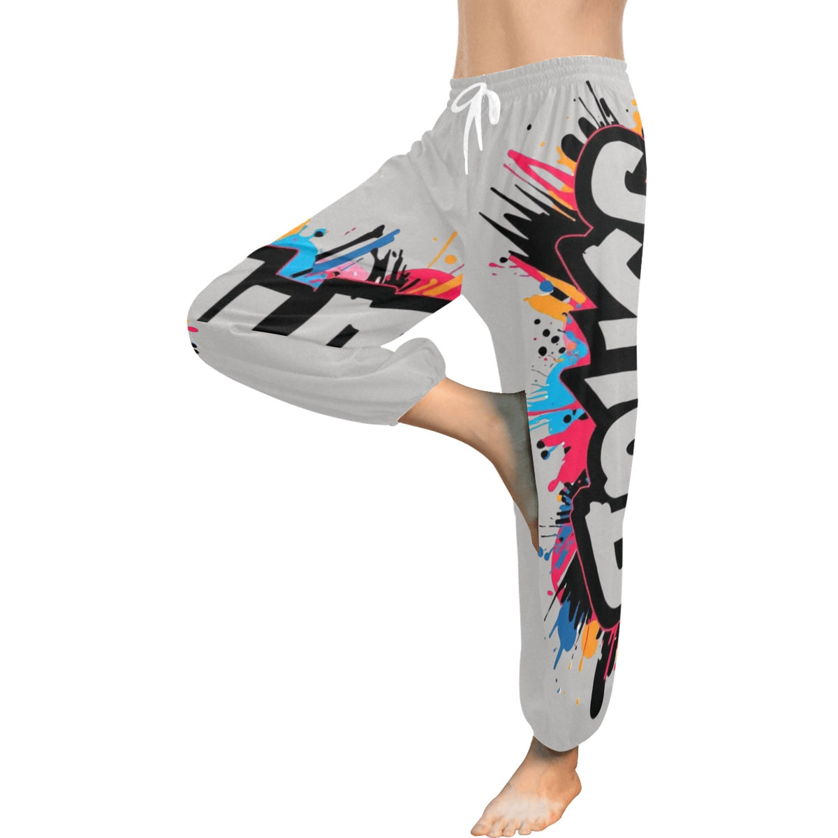 Pantaloni Harem Donna JSHub – Stile Casual con Stampa All-Over