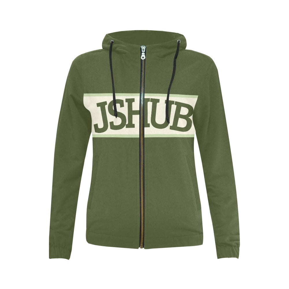Felpa donna JSHUB anni 50 con zip stile vintage sportivo