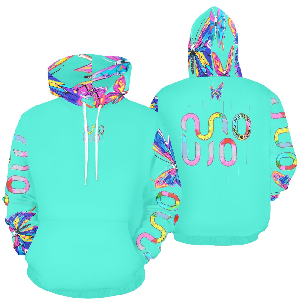 Felpa donna Wings of Noise con cappuccio small tech over – 10 varianti colore