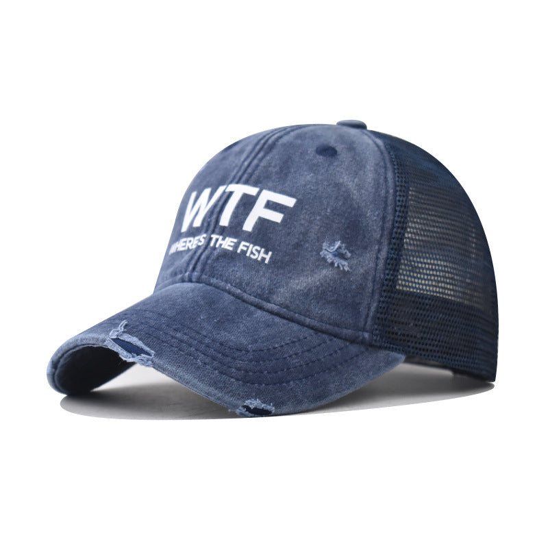 Cappellino ricamo WTF, berretto a becco d’anatra traspirante