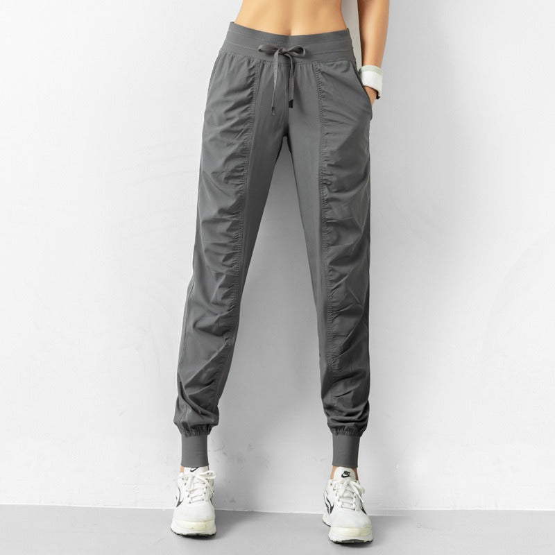 Pantaloni slim loose running fitness quick dry