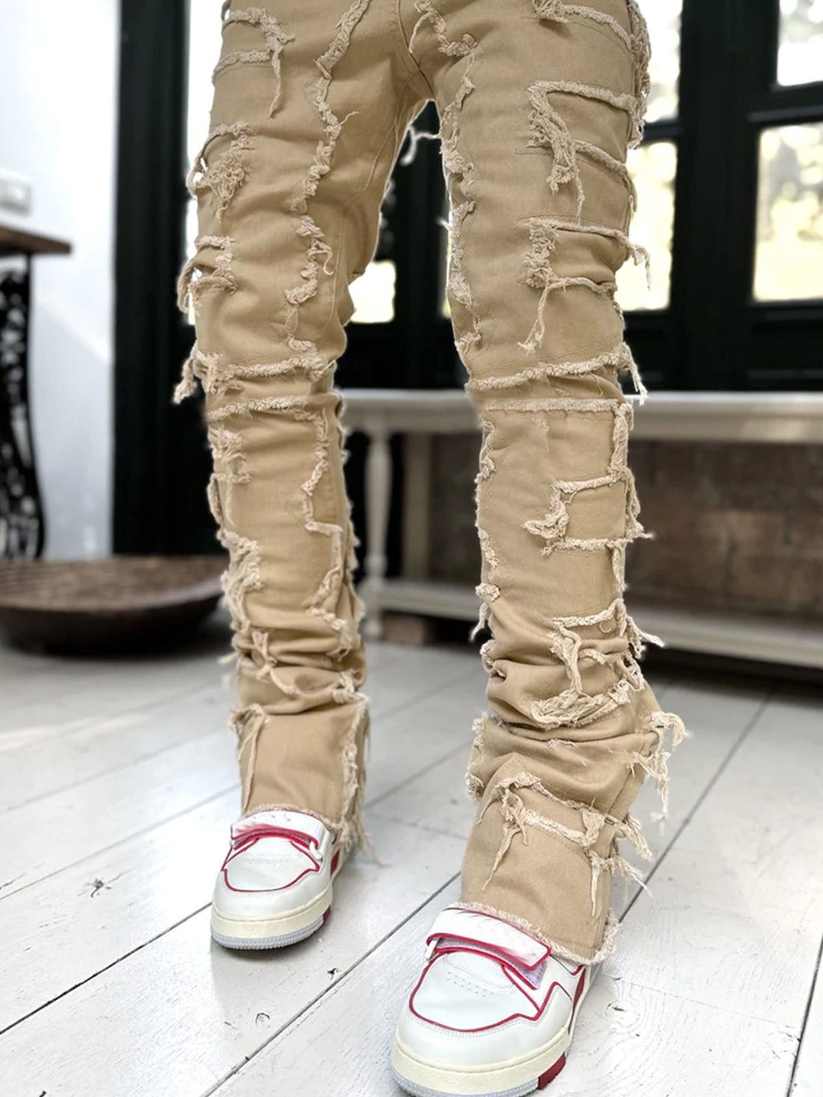 Jeans Denim Patch Elasticizzati