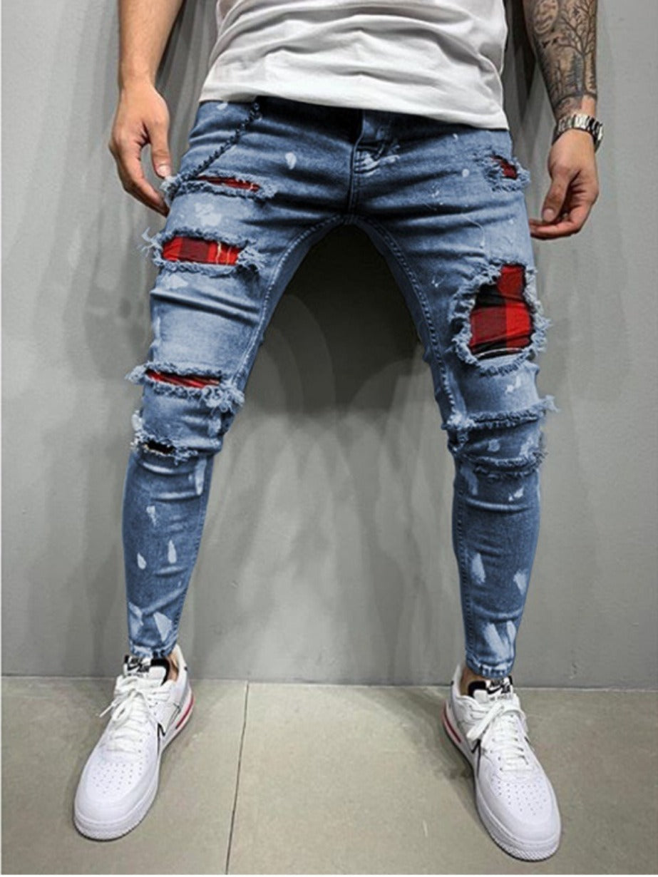 jeans lacca frantumato tight fit