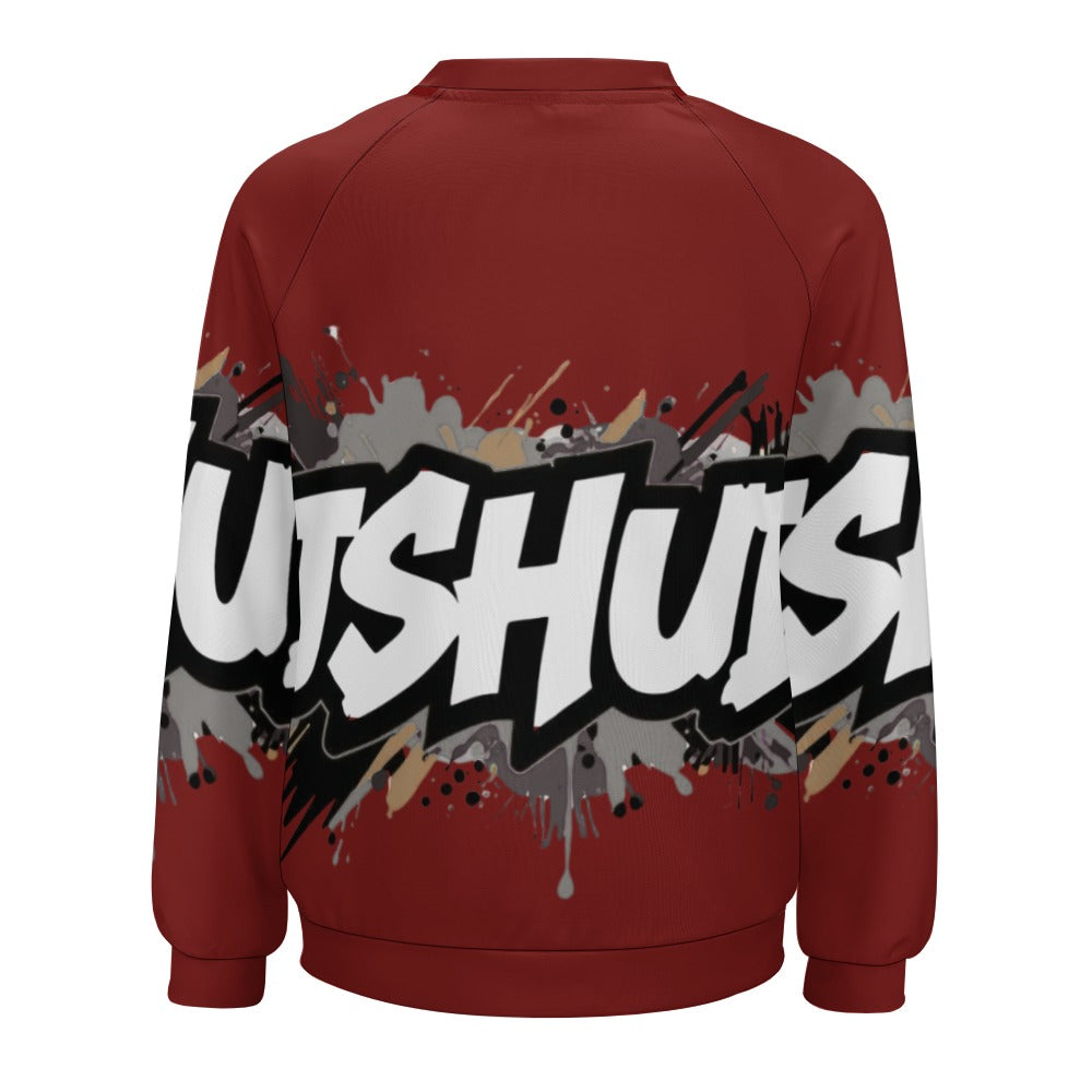 Felpa Donna JSHub Dark Edition – Graffiti Tono su Tono con Scritta Bianca