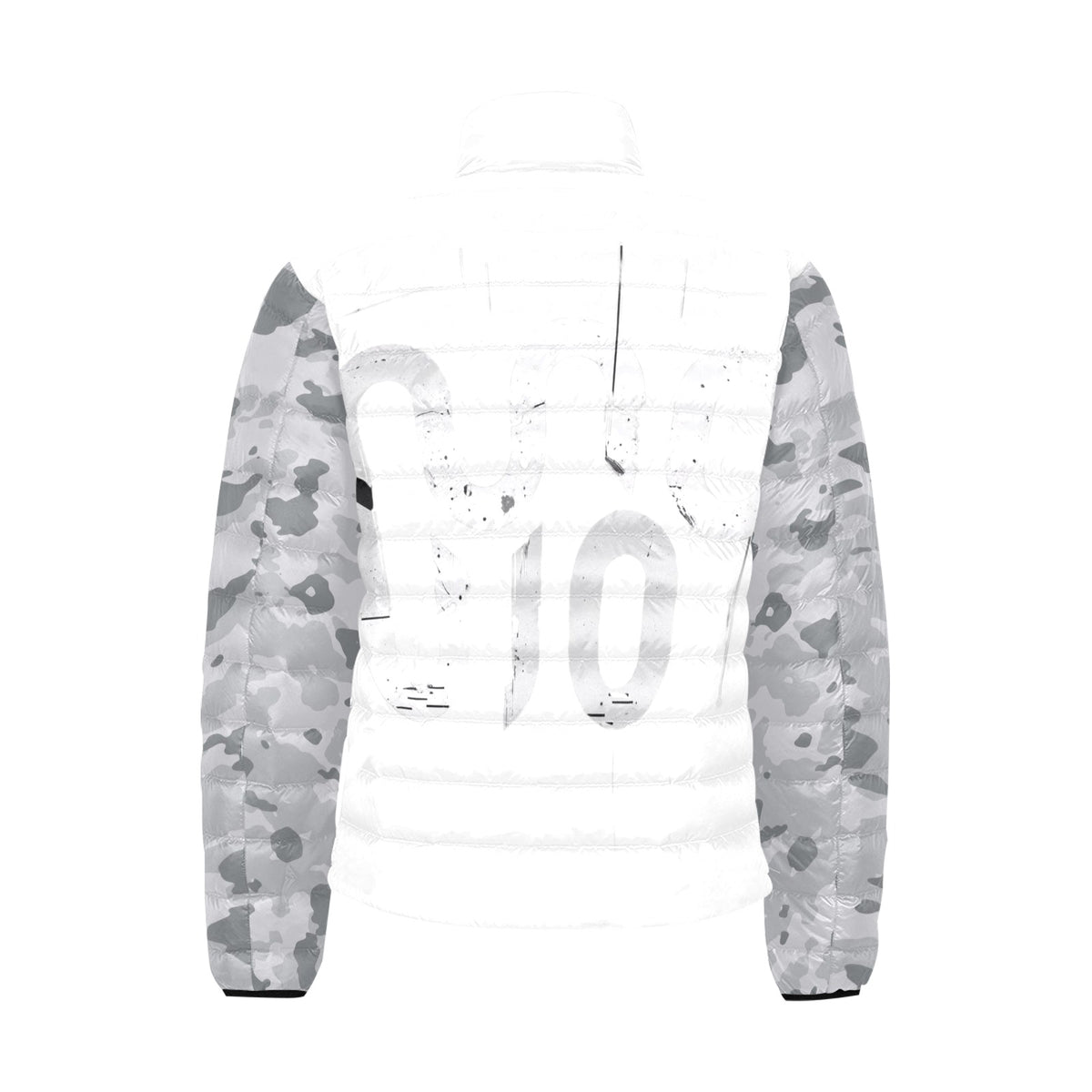 Giacca Bomber Uomo Collezione Concrete Echoes JSHUB – Base Bianca Mimetico Grigio Stampa All Over