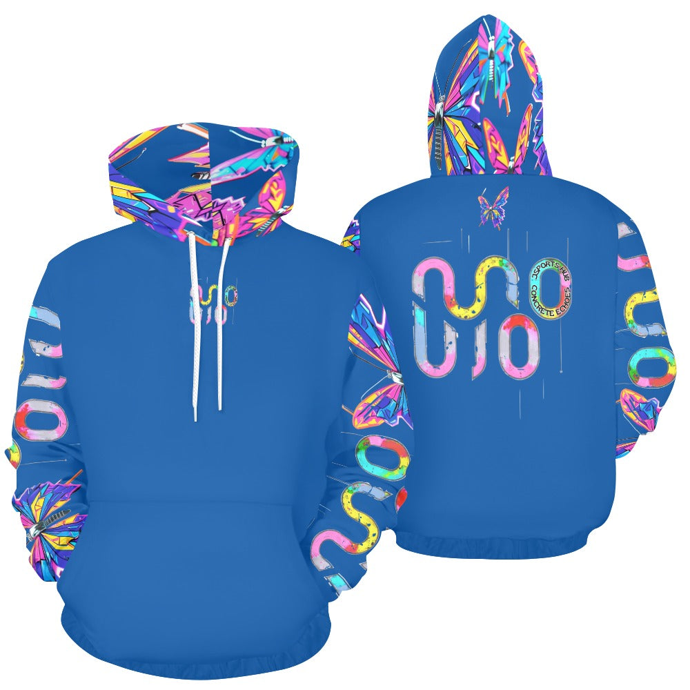 Felpa donna Wings of Noise con cappuccio small tech over – 10 varianti colore