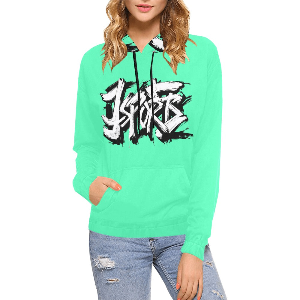 Felpa con cappuccio MOMO Bloom – Urban Mint Glow