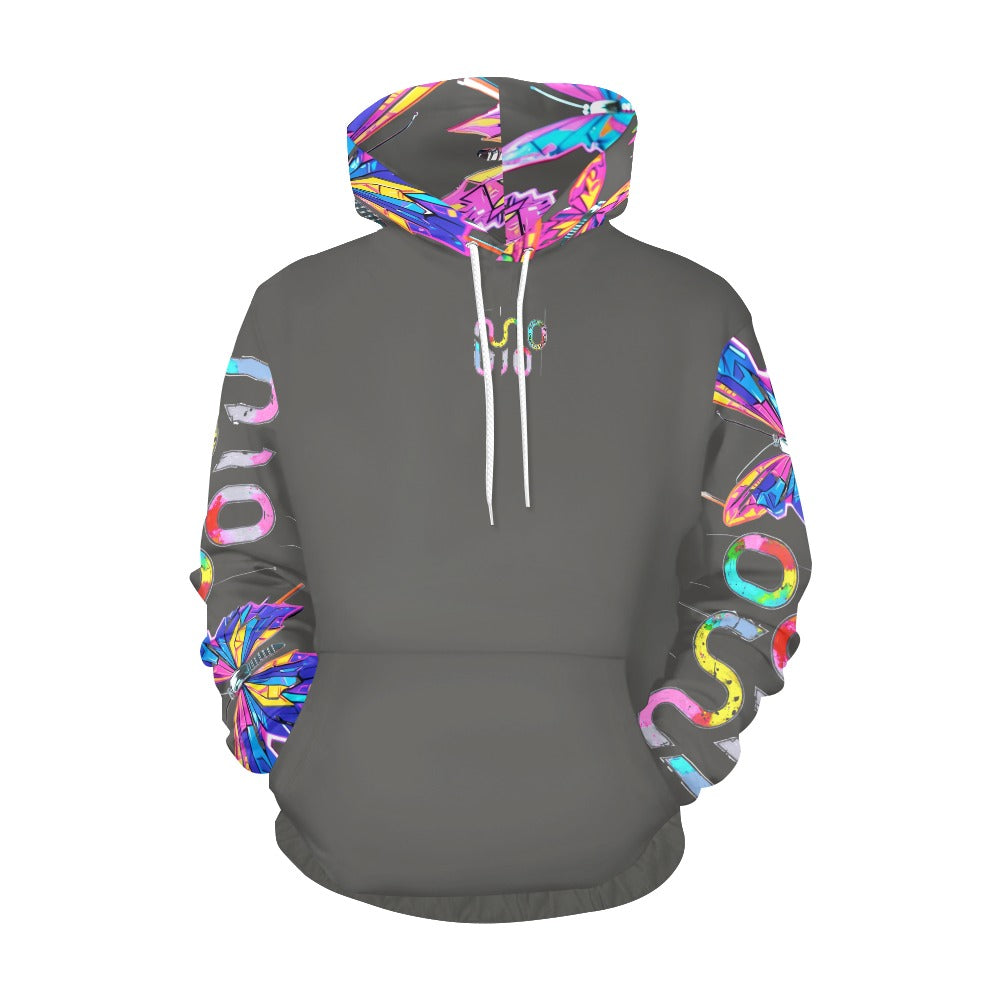 Felpa donna Wings of Noise con cappuccio small tech over – 10 varianti colore