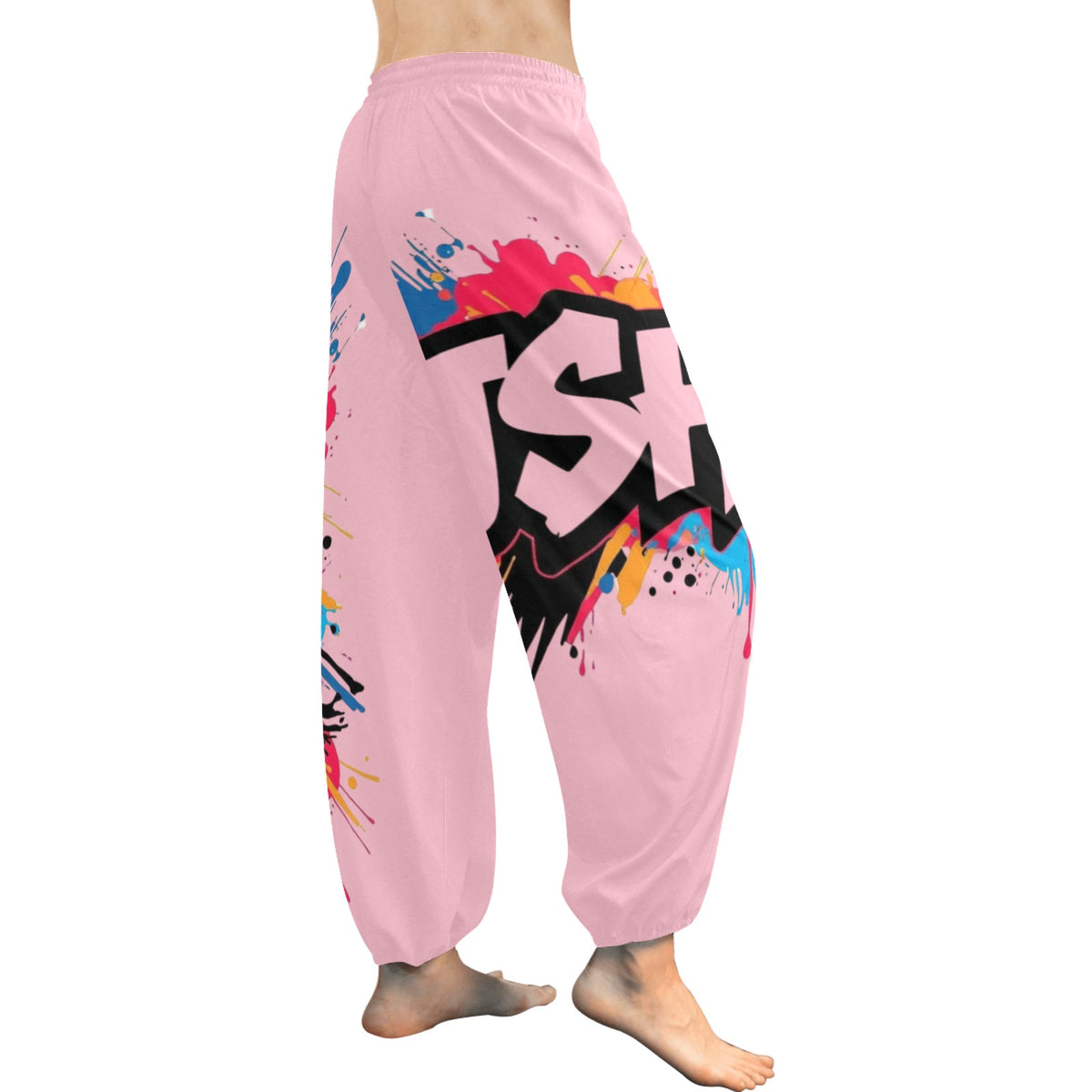 Pantaloni Harem Donna JSHub – Stile Casual con Stampa All-Over