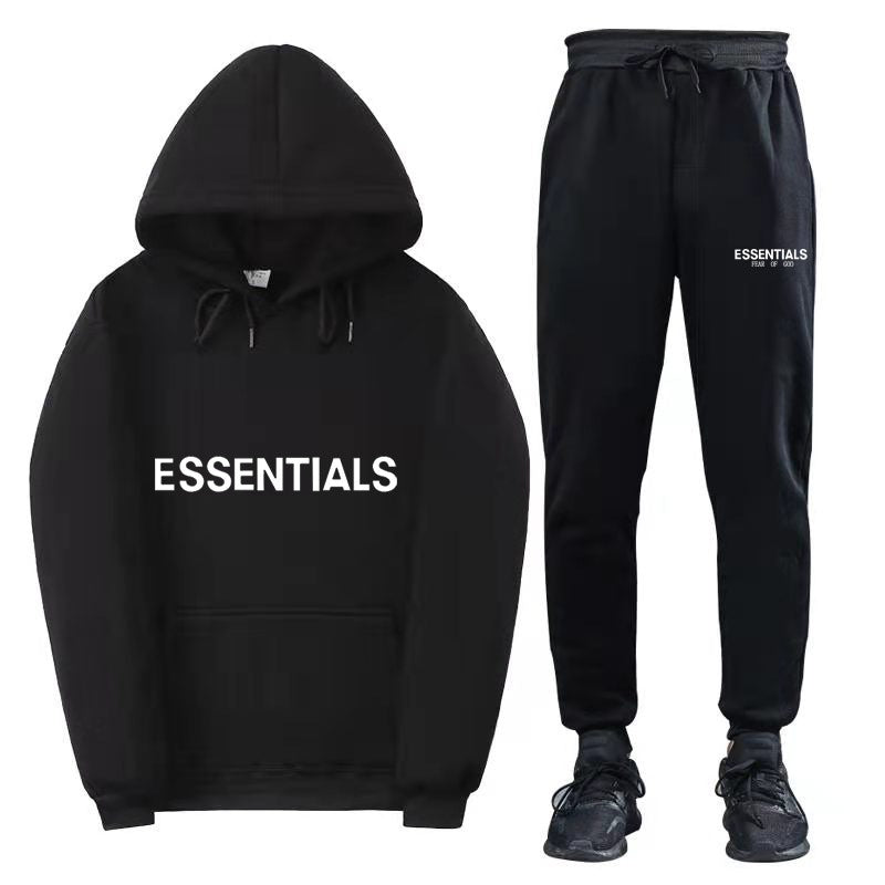 Tuta Uomo Donna Streetwear Essentials Hoodie e Jogger Loose Fit Autunno Inverno