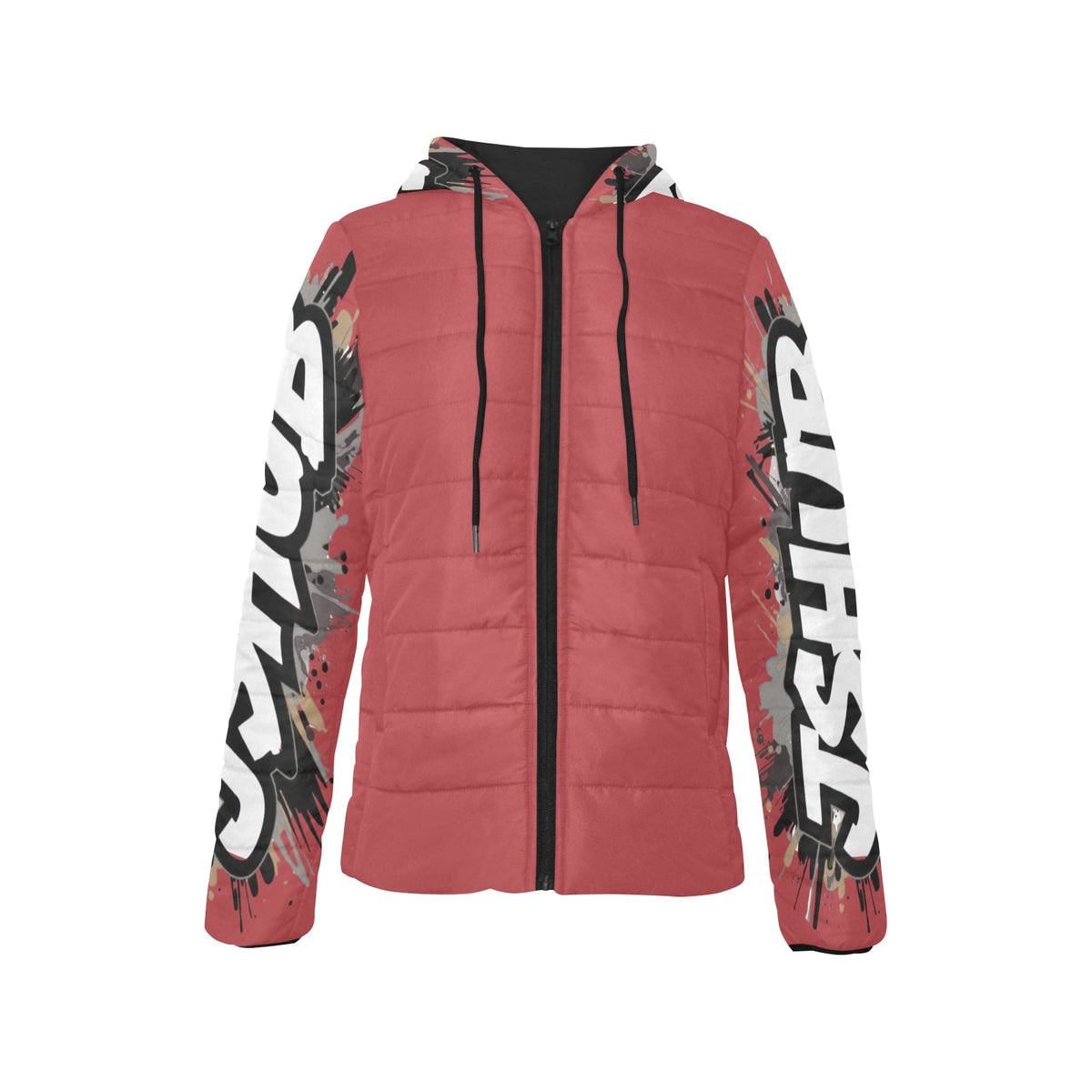 Giacca Imbottita con Cappuccio da Donna – Stampa All Over JSHub