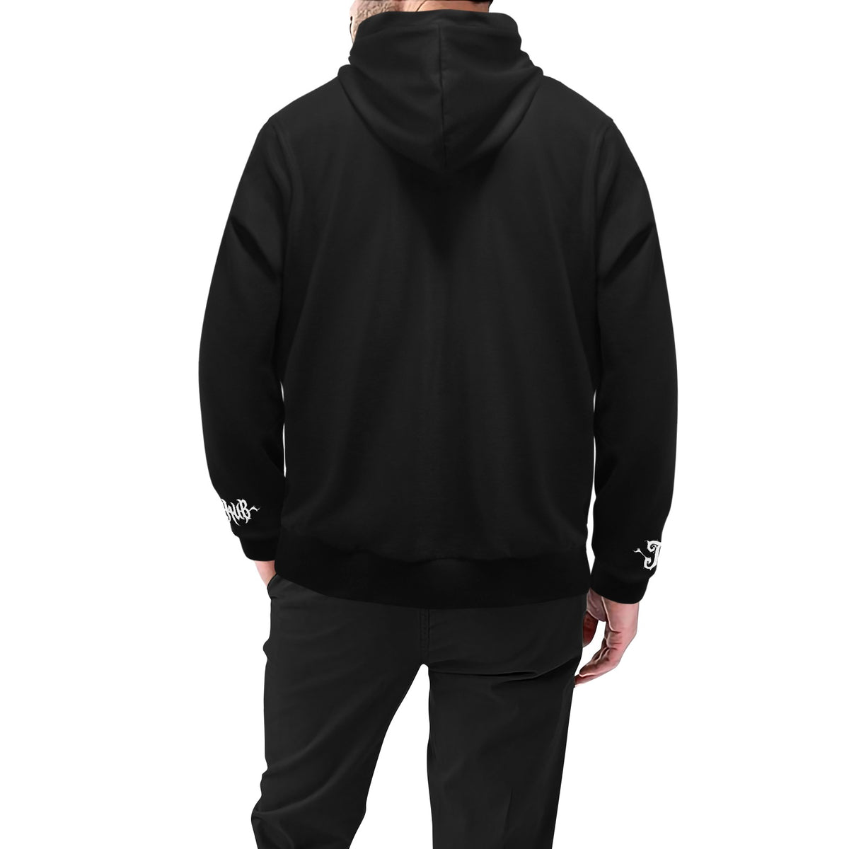 Felpa Uomo JSHUB Signature Monocolore nero Logo Calligrafato