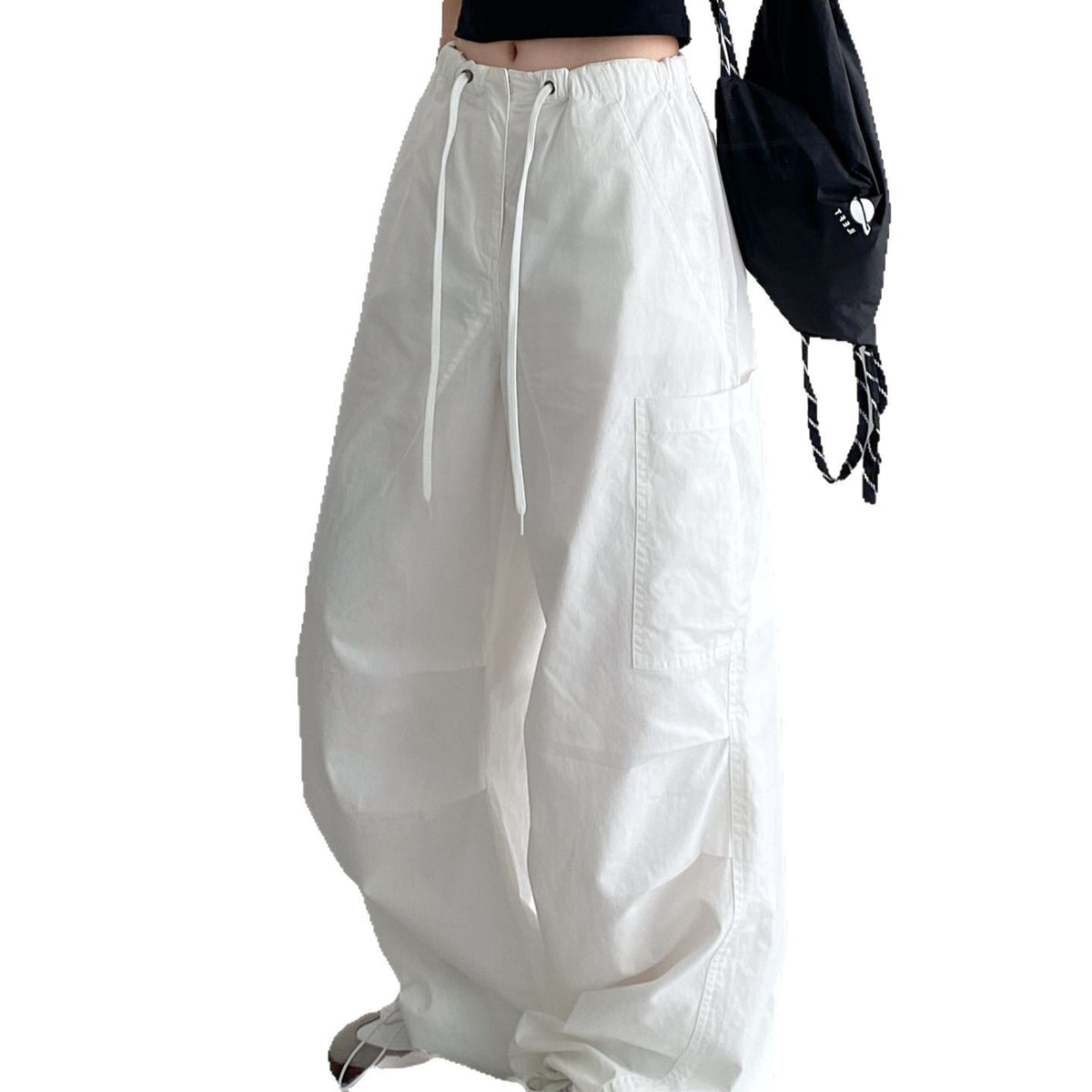 Pantaloni “Urban Flow” larghi con coulisse