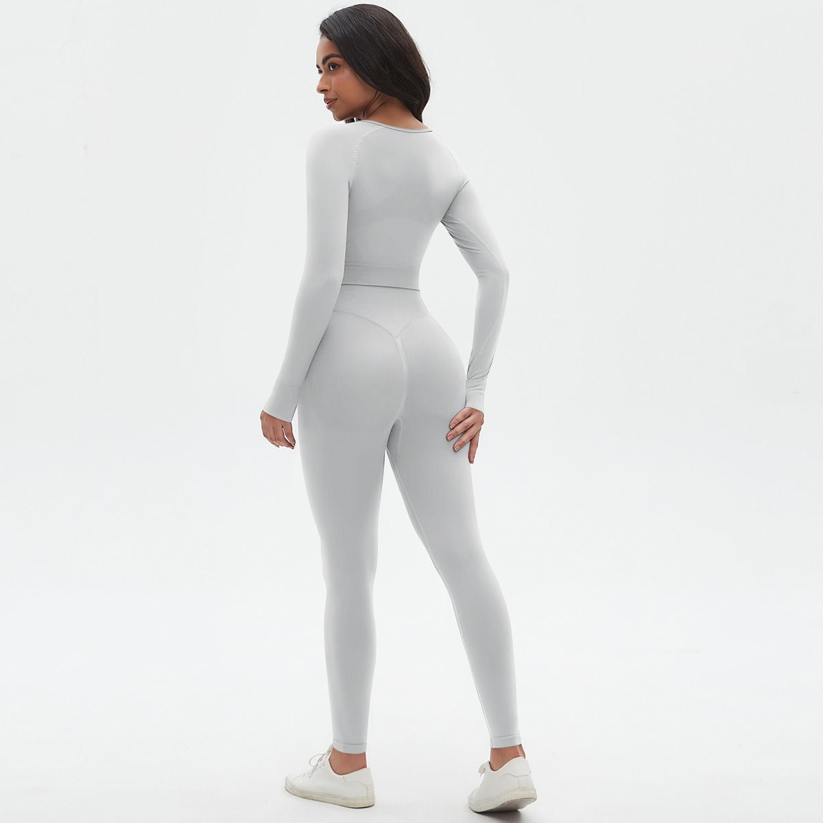 Set Donna JSHUB Yoga Sculpt Seamless Maniche Lunghe e Leggings Slim Fit