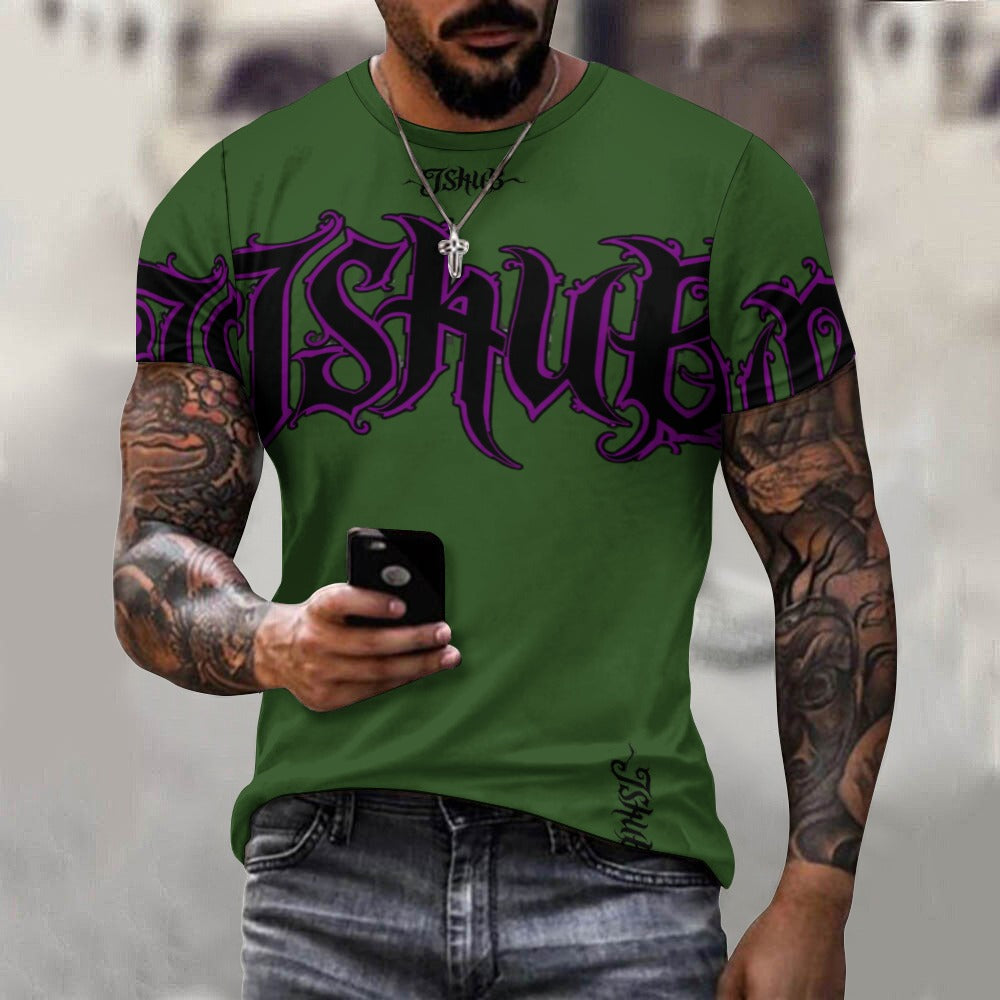 T-Shirt Uomo JSHUB Signature Gothic – Logo Oversize Streetwear Premium
