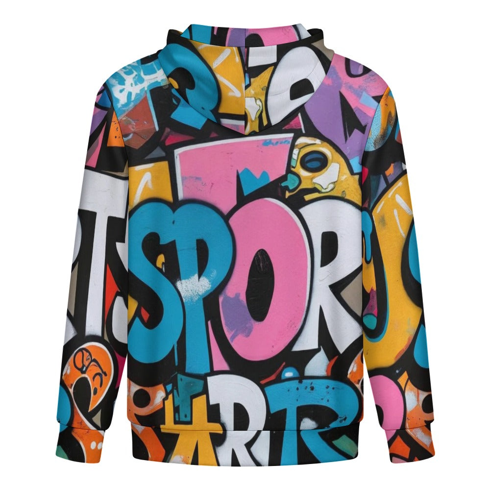 Felpa zipper murales man