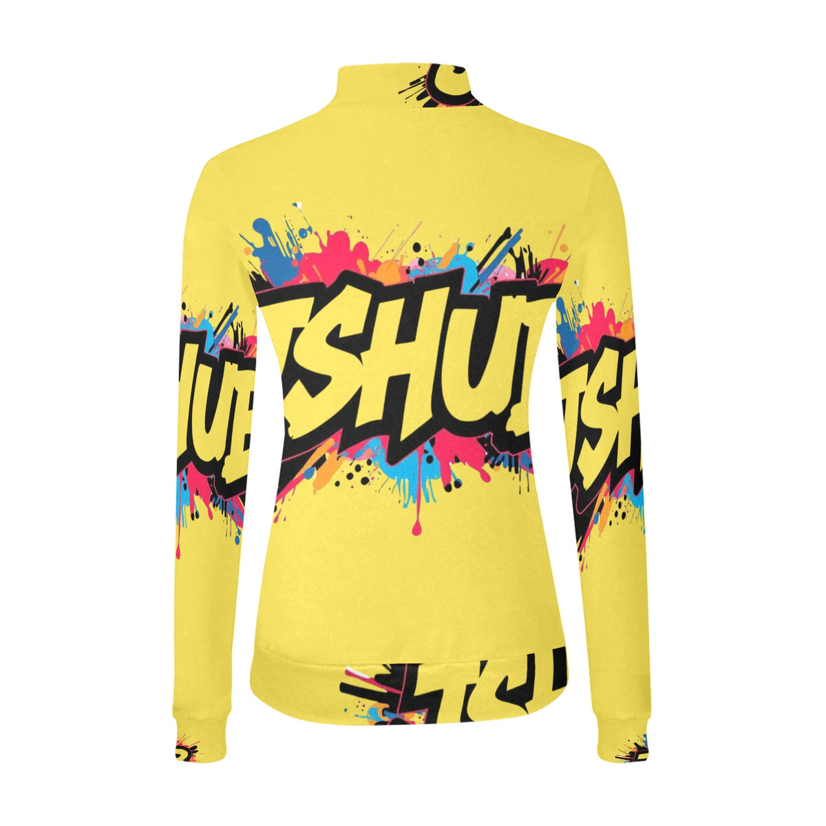 Maglione a collo alto da donna H43 con stampa all-over elegante e confortevole