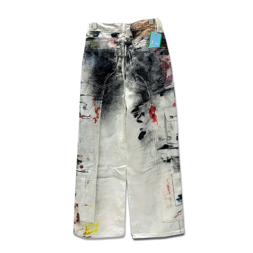 Urban Graffiti Tie-Dye Jeans
