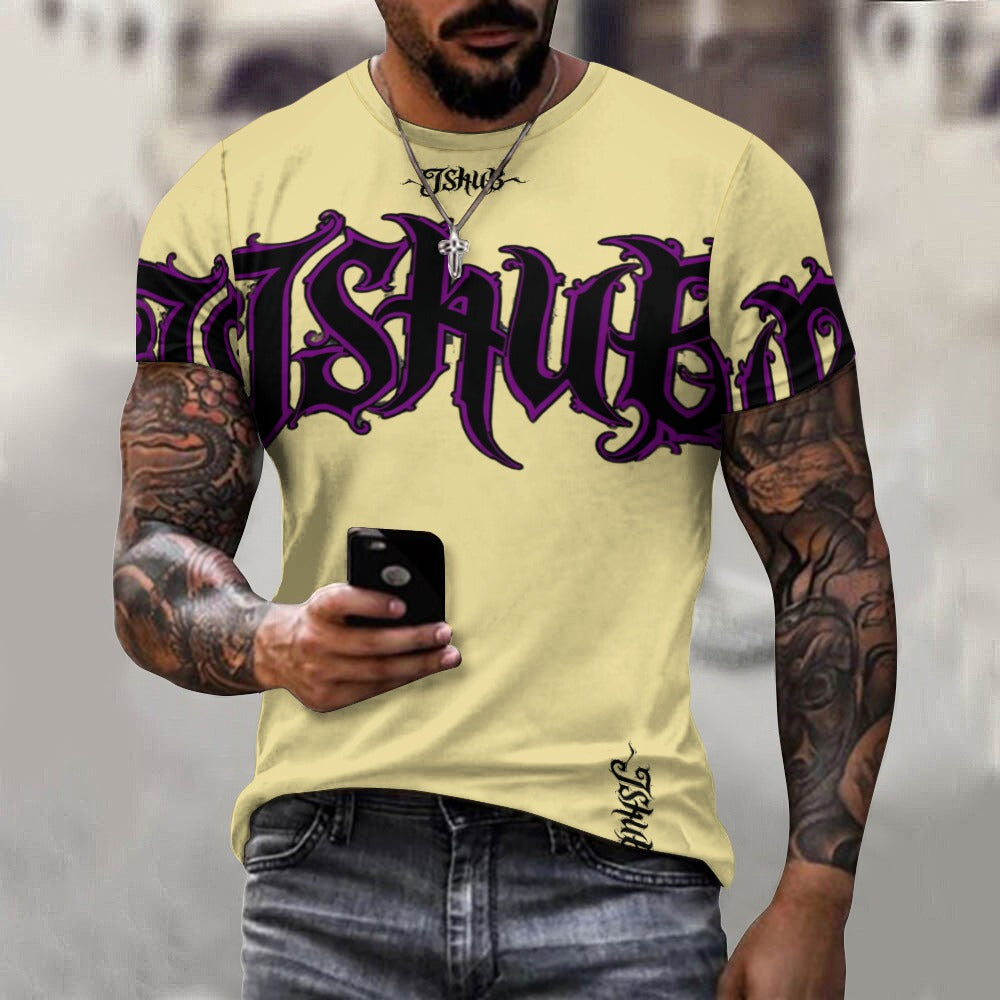 T-Shirt Uomo JSHUB Signature Gothic – Logo Oversize Streetwear Premium