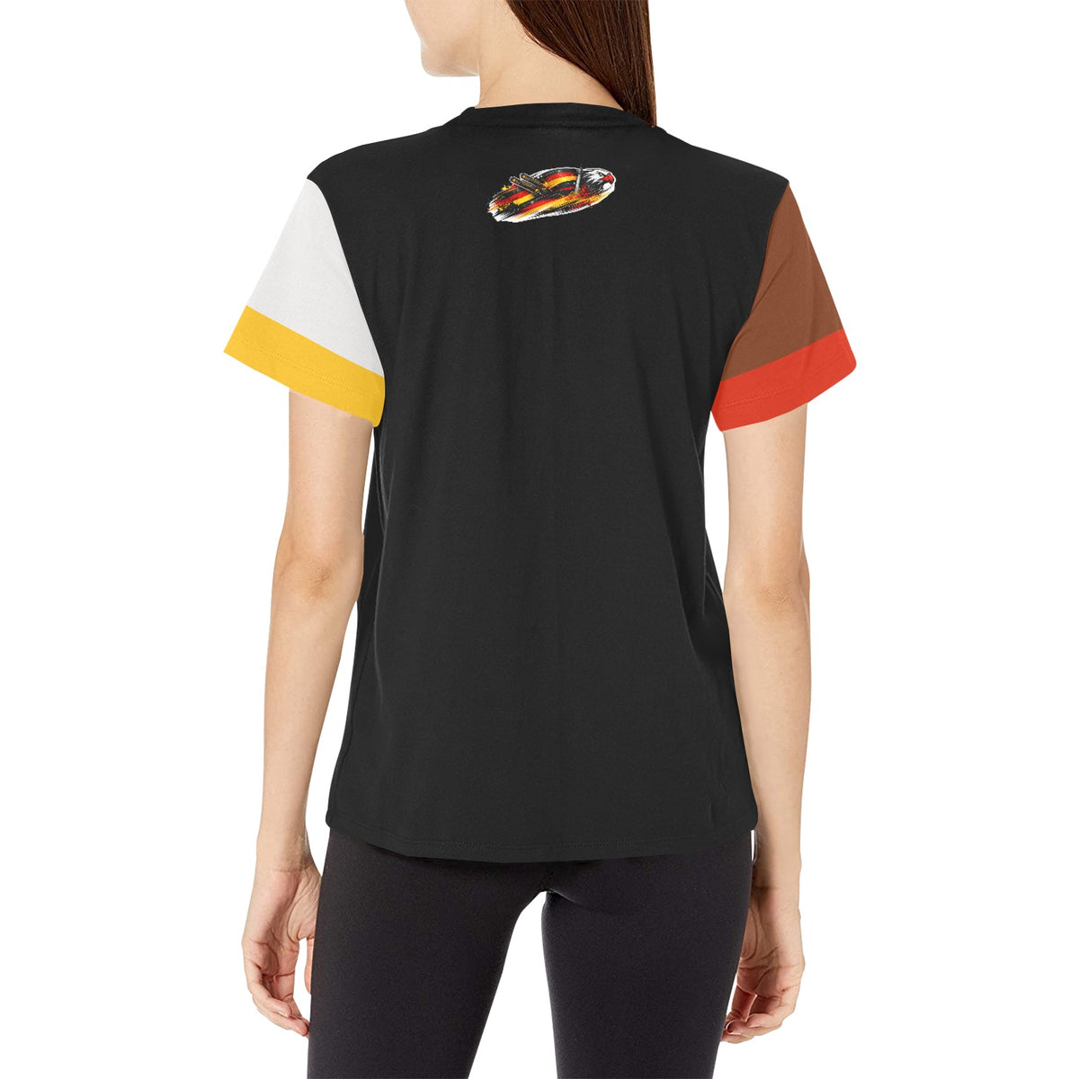 T-Shirt Germany Donna Nera JSHUB Winter Nation 2026 Streetwear