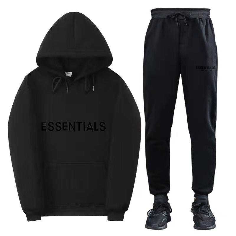 Tuta Uomo Donna Streetwear Essentials Hoodie e Jogger Loose Fit Autunno Inverno