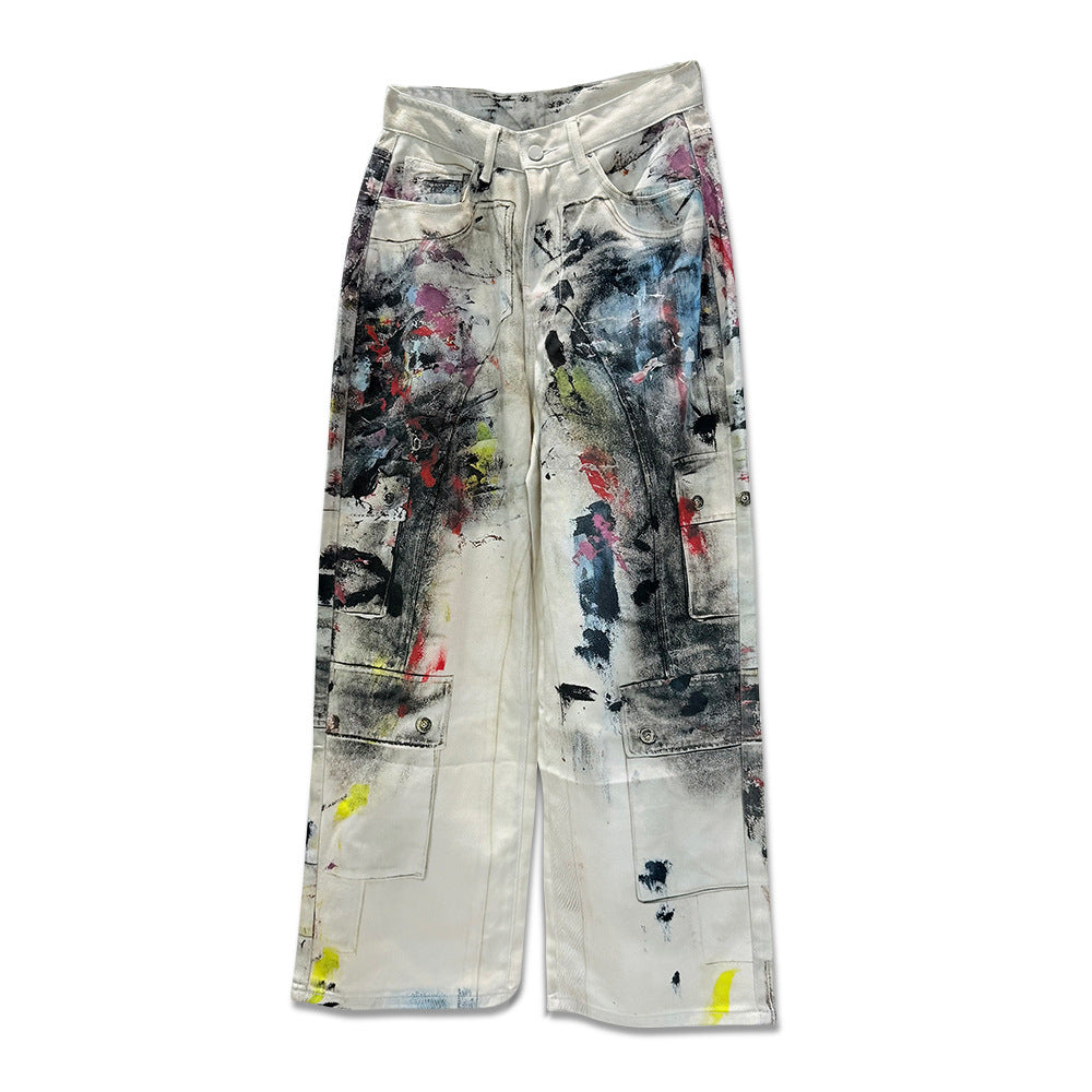 Urban Graffiti Tie-Dye Jeans