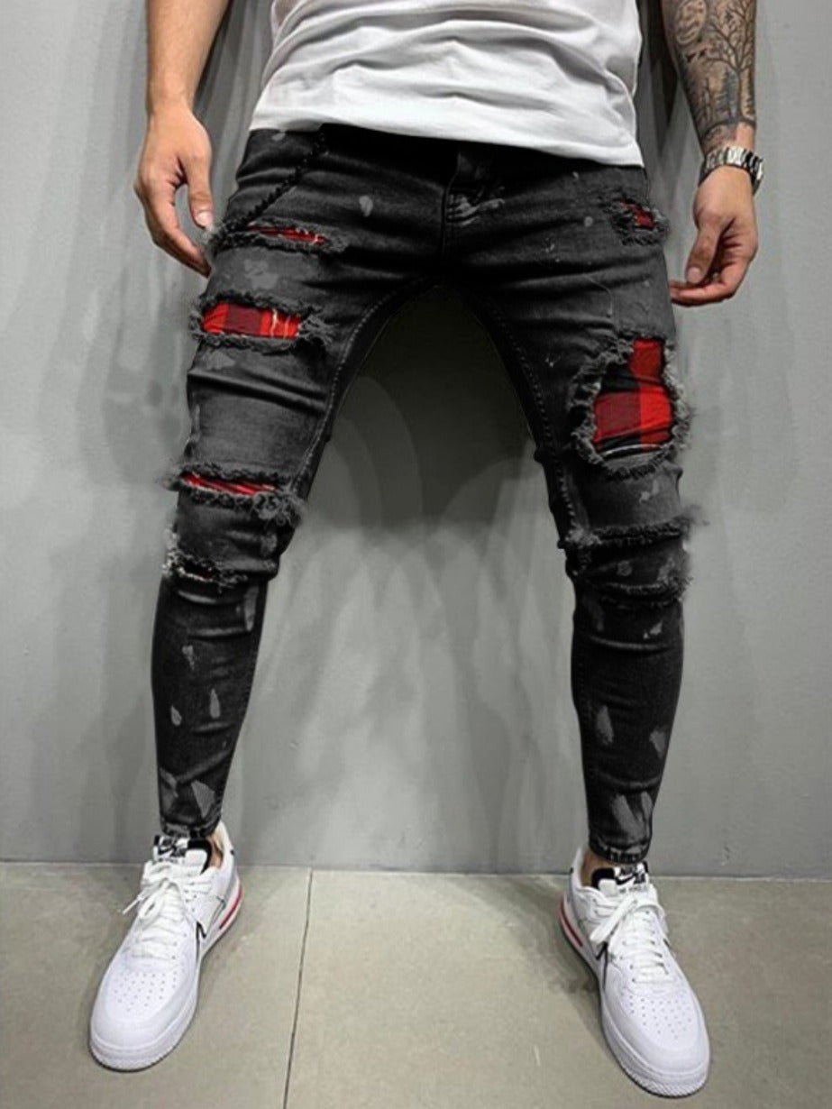 jeans lacca frantumato tight fit