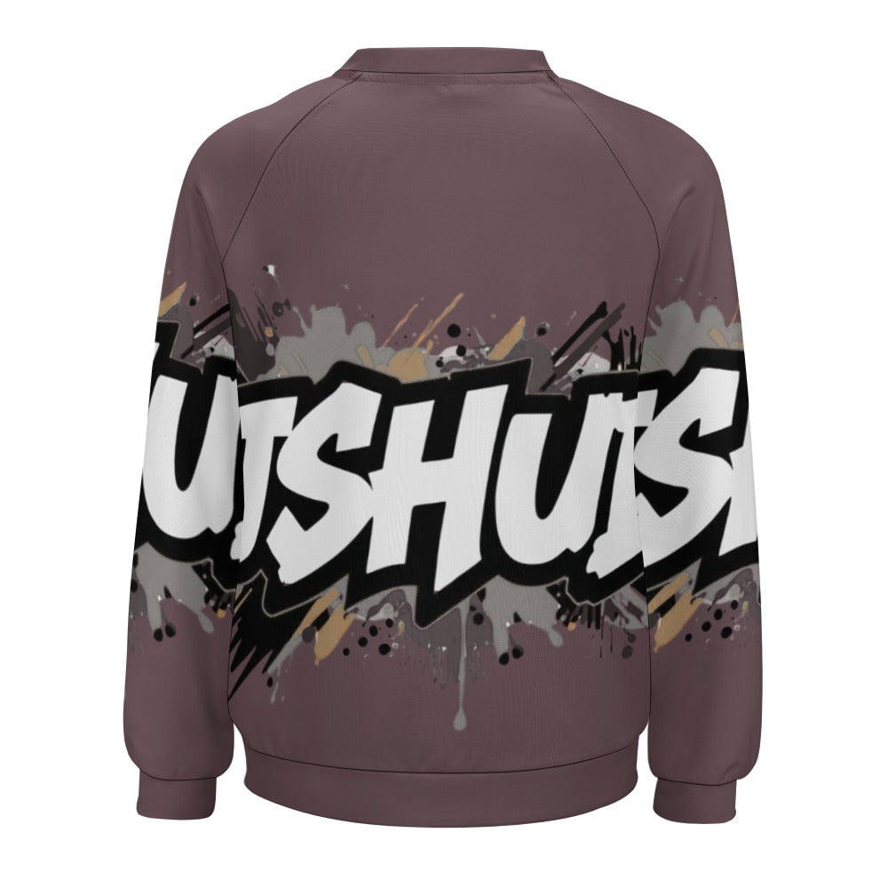Felpa Donna JSHub Dark Edition – Graffiti Tono su Tono con Scritta Bianca