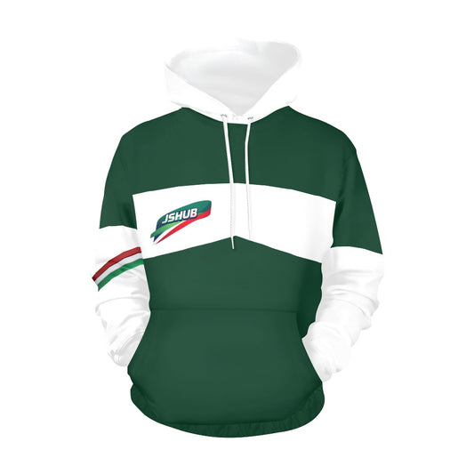 JSHUB Winter Nation Italy Edition – Felpa Donna Verde Scuro White Contrast