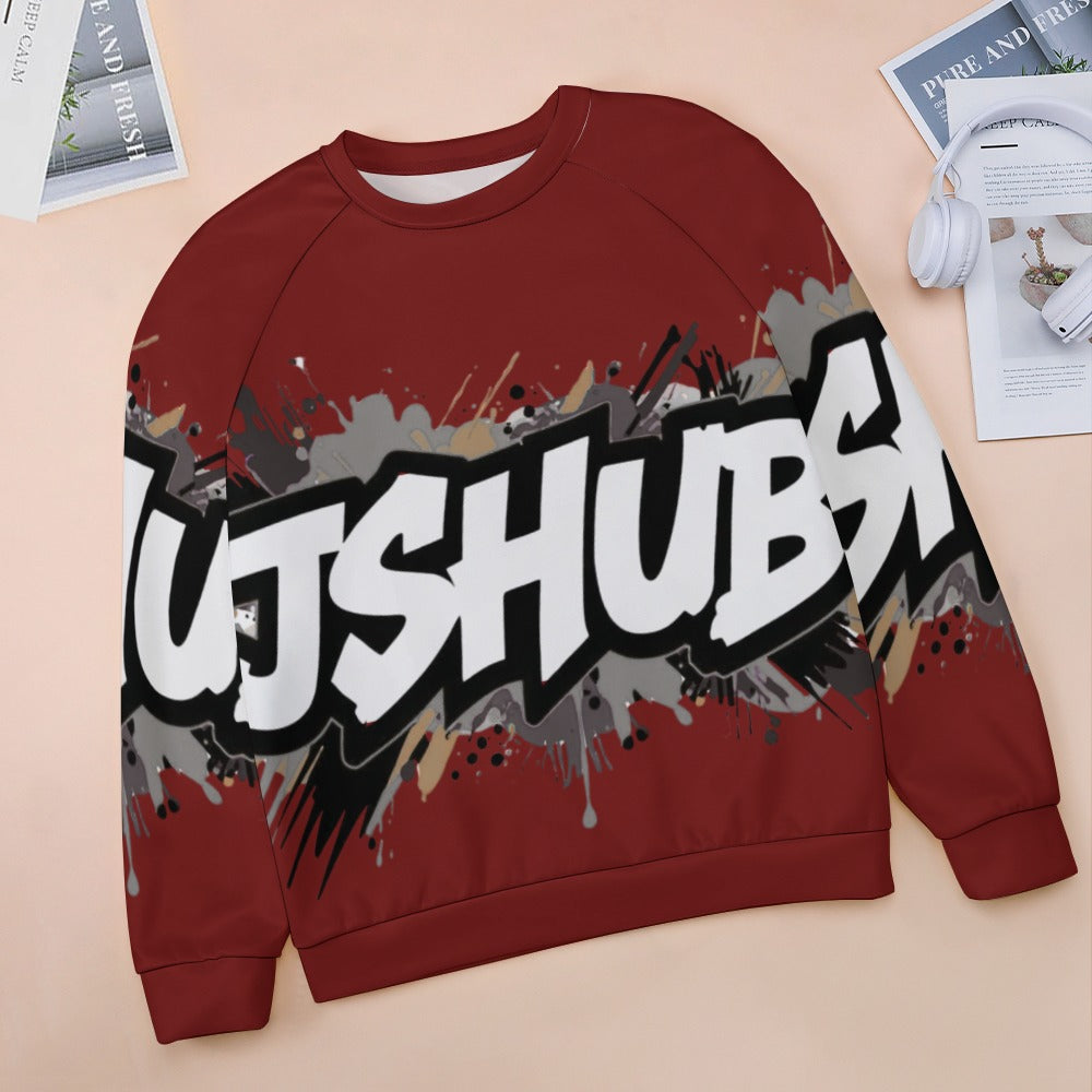 Felpa Donna JSHub Dark Edition – Graffiti Tono su Tono con Scritta Bianca