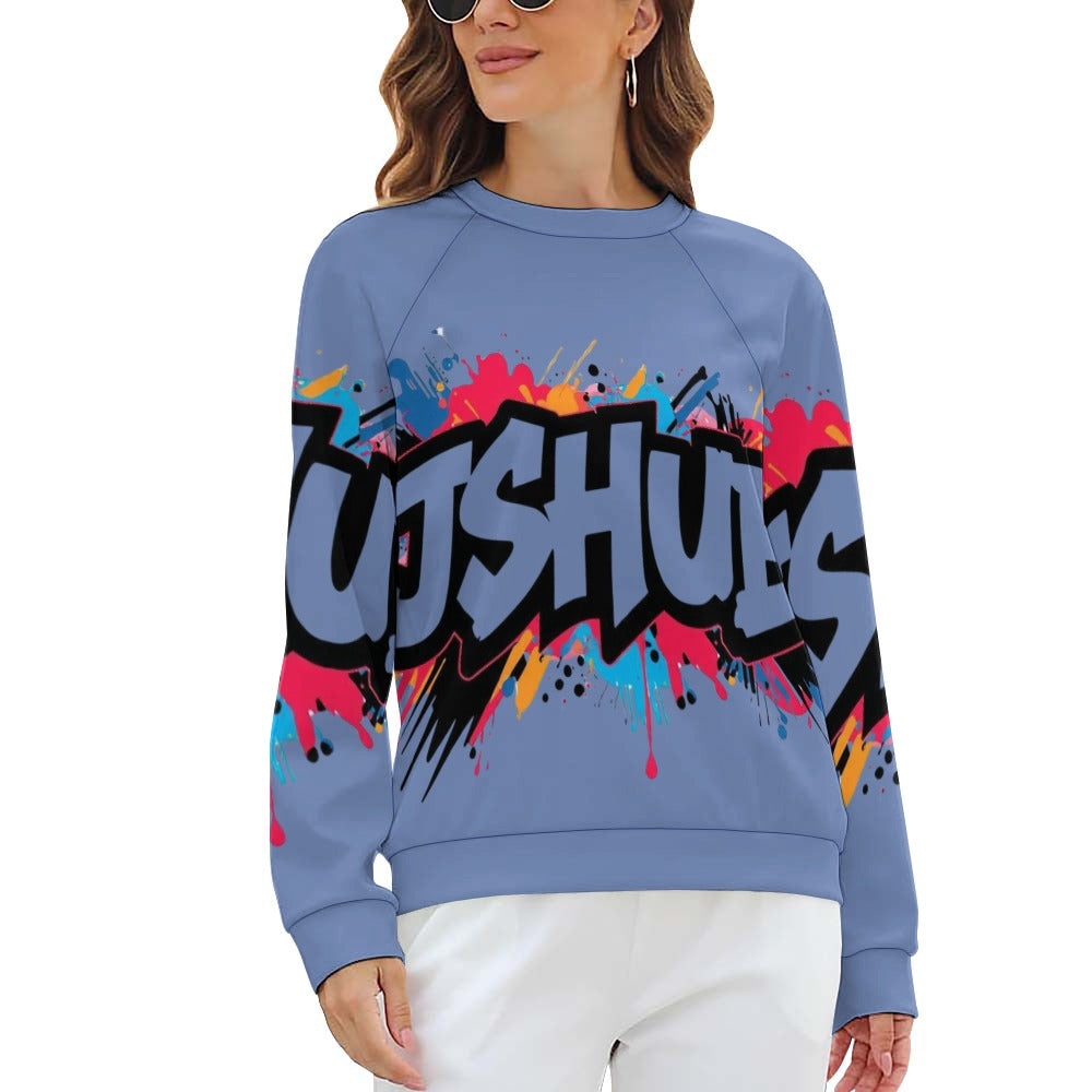 Felpa Donna JSHub Multicolor – Stile Streetwear con Graffiti All-Over