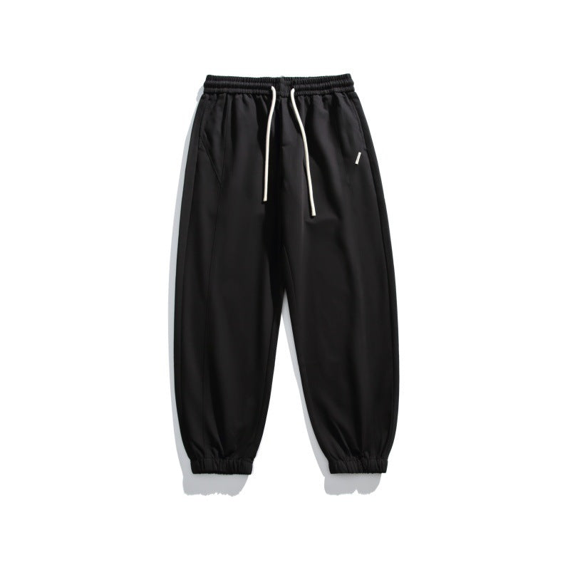 Pantaloni “Zen Drift” larghi antirughe con coulisse
