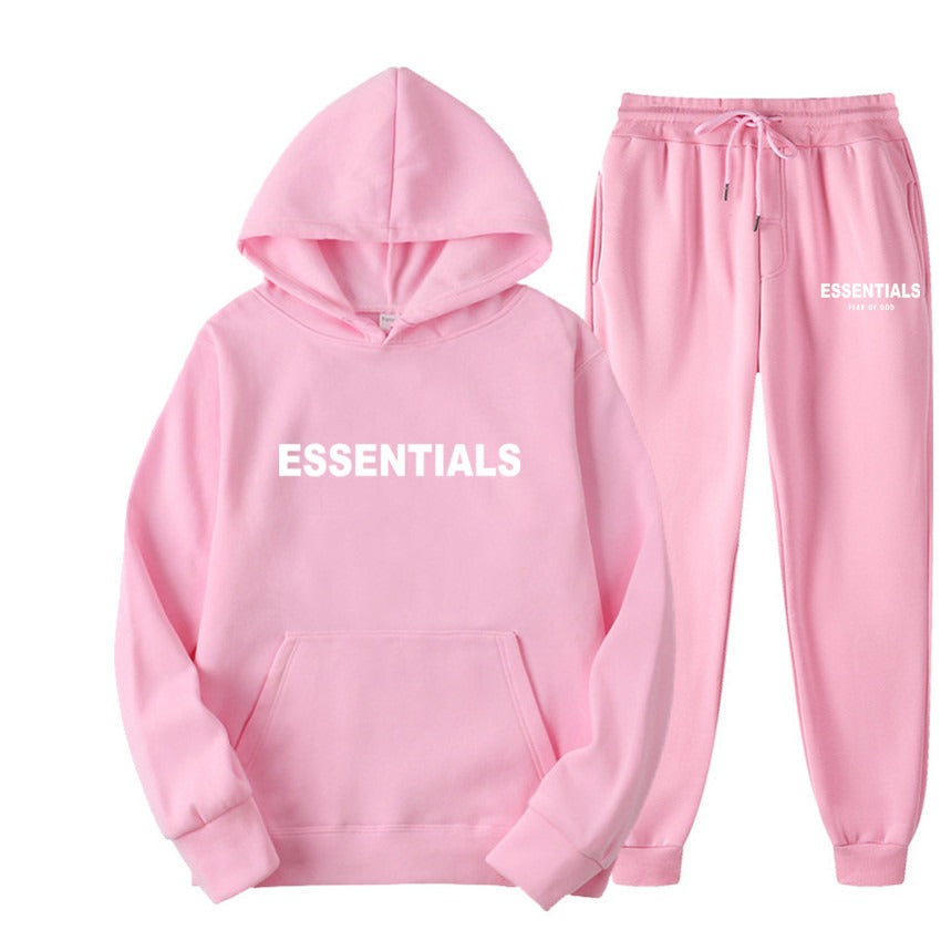 Tuta Uomo Donna Streetwear Essentials Hoodie e Jogger Loose Fit Autunno Inverno