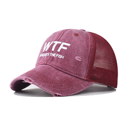Cappellino ricamo WTF, berretto a becco d’anatra traspirante