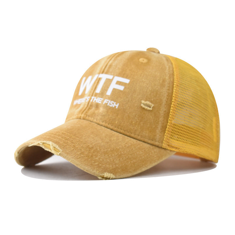 Cappellino ricamo WTF, berretto a becco d’anatra traspirante