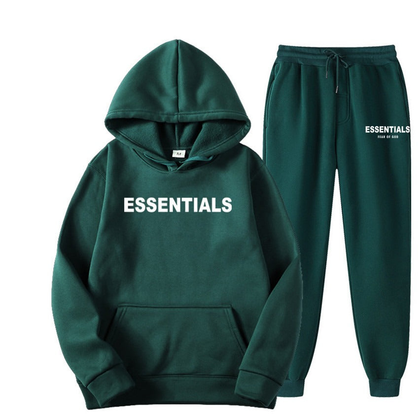 Tuta Uomo Donna Streetwear Essentials Hoodie e Jogger Loose Fit Autunno Inverno