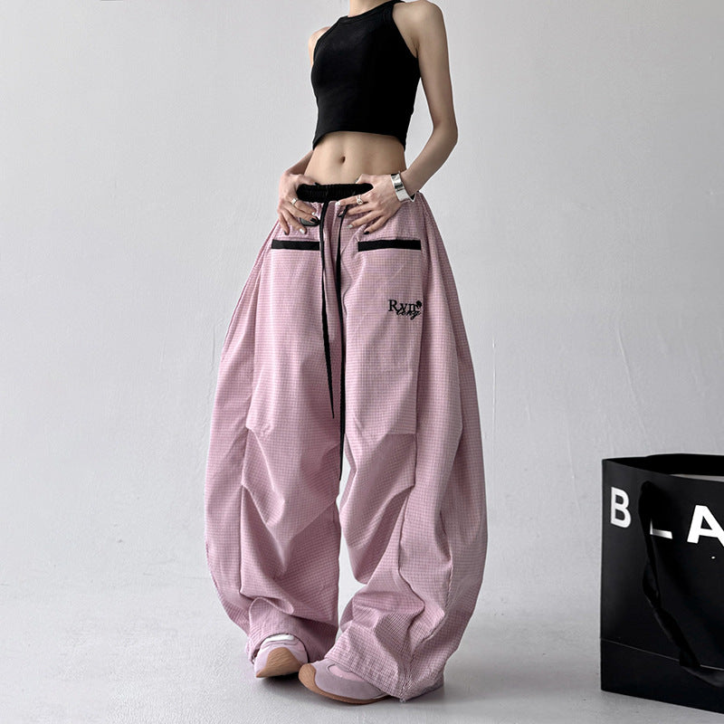 Pantaloni larghi drappeggiati estivi