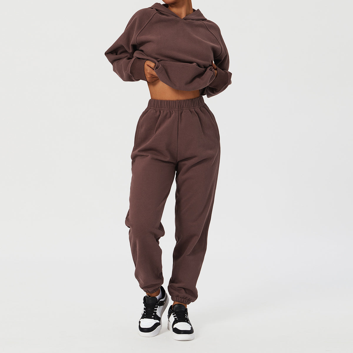 Tuta Plush Pocket Hooded Streetwear