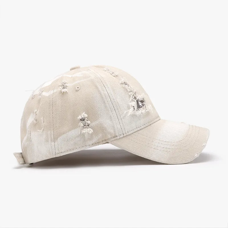 Distressed Berretto da baseball regolabile