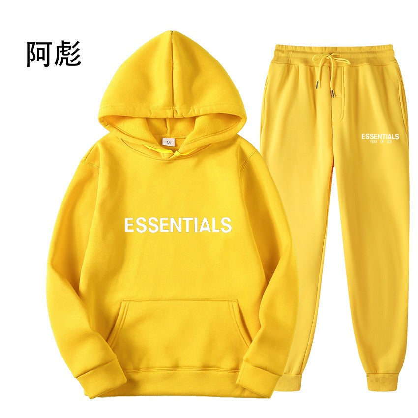 Tuta Uomo Donna Streetwear Essentials Hoodie e Jogger Loose Fit Autunno Inverno