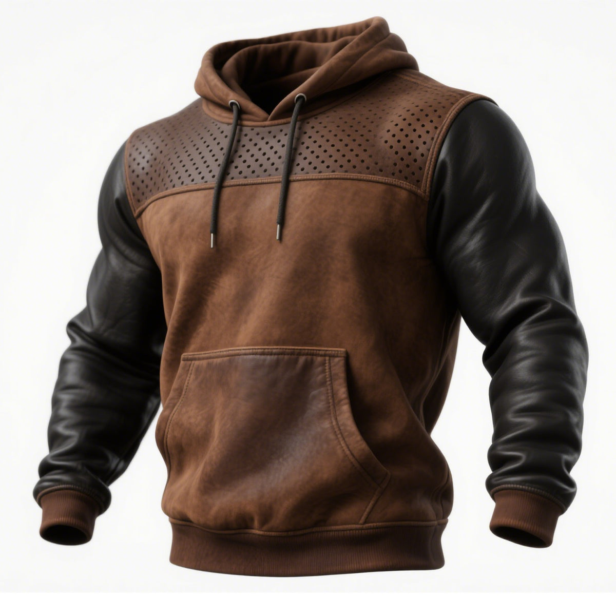 JSHUB Vintage Suede Perforated Sweatshirt Uomo
