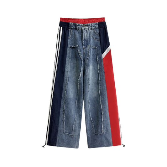 Jeans Urban Fusion Wide Jeans Patchwork Streetwear