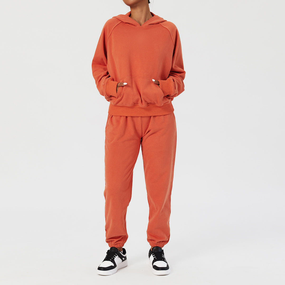 Tuta Plush Pocket Hooded Streetwear