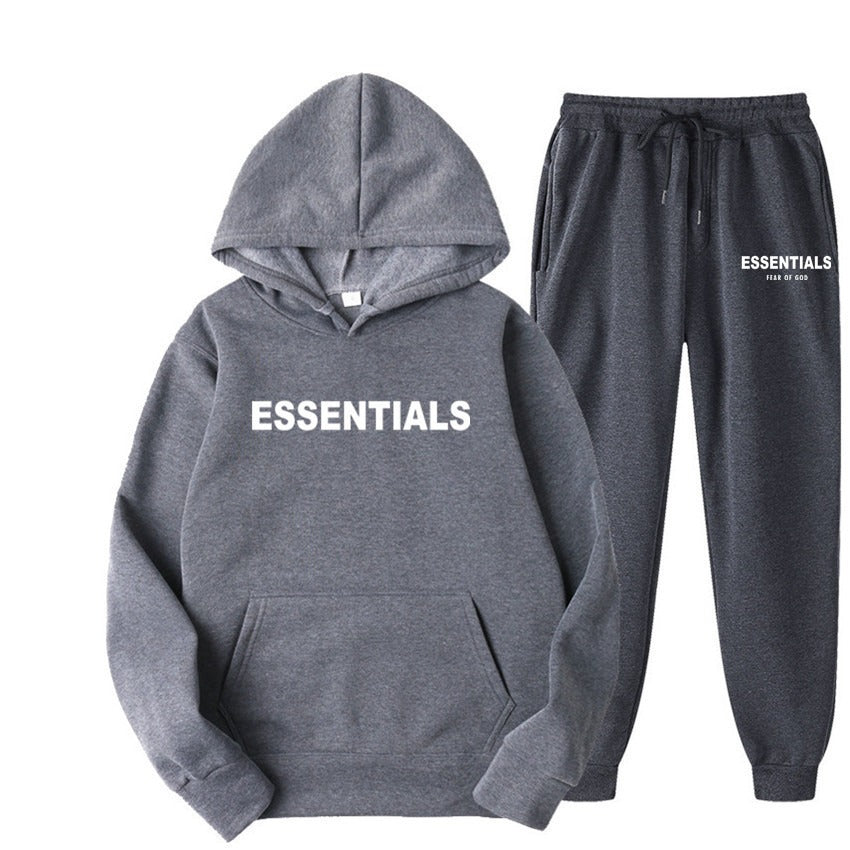 Tuta Uomo Donna Streetwear Essentials Hoodie e Jogger Loose Fit Autunno Inverno