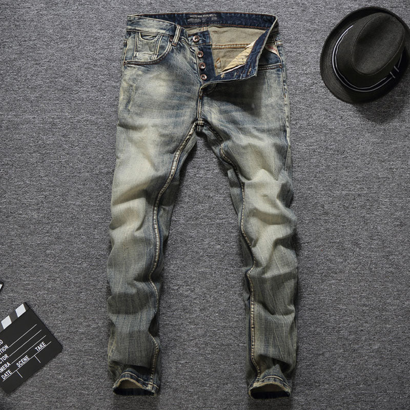 Jeans slim fit classici vintage italiano