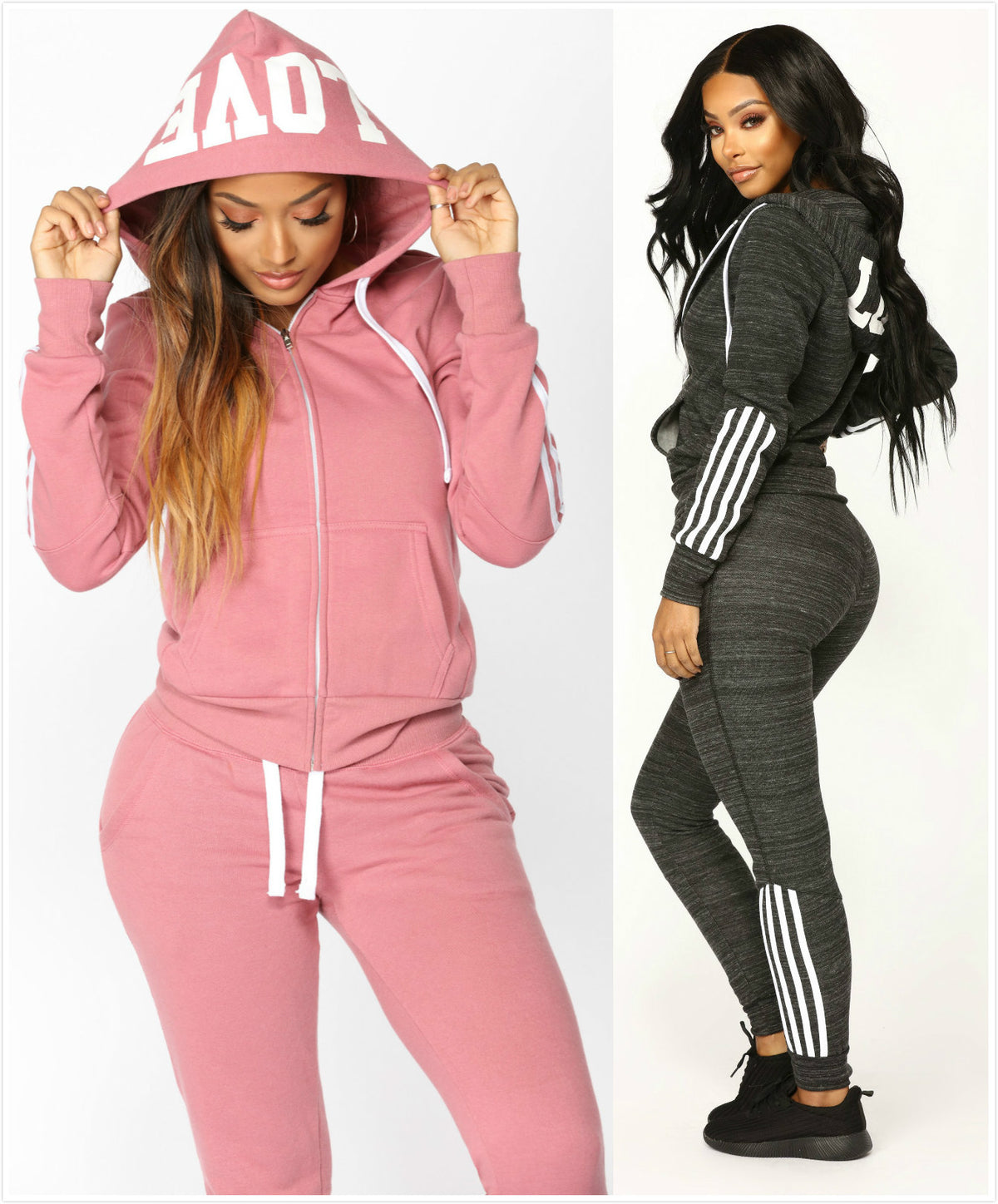 Tuta Cropped Vibe Set – Felpa con Cappuccio + Shorts