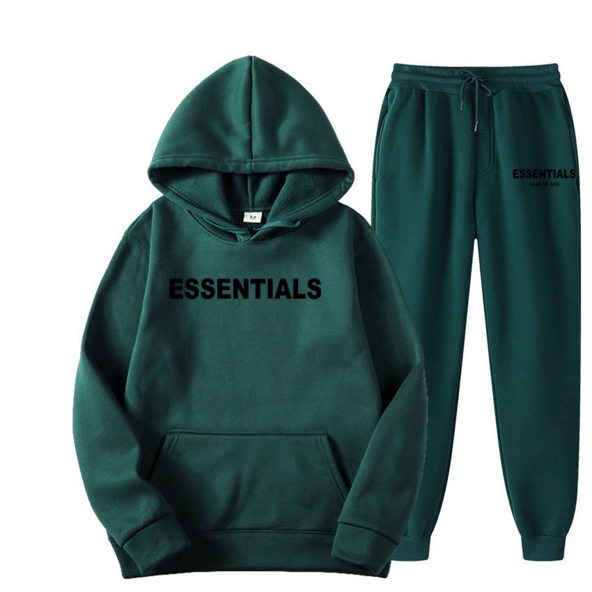 Tuta Uomo Donna Streetwear Essentials Hoodie e Jogger Loose Fit Autunno Inverno