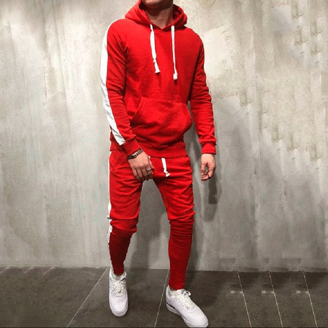 Tuta Stripe Line Set – Felpa Patchwork + Jogger con Coulisse